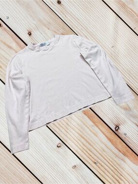 Nu-In L light pink long sleeve cotton tee